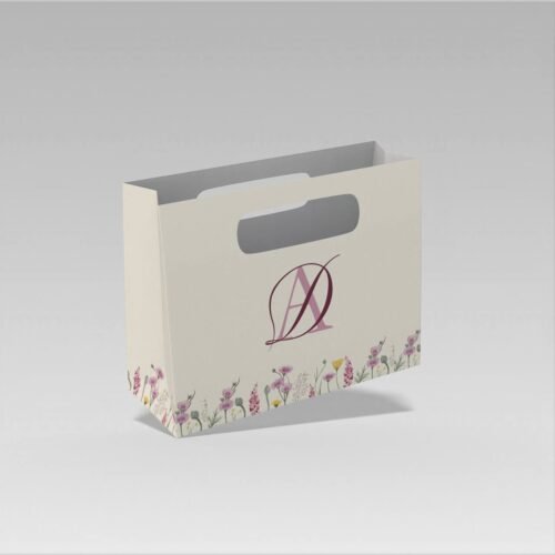 كيس مع طباعة (ملون-أي لون)