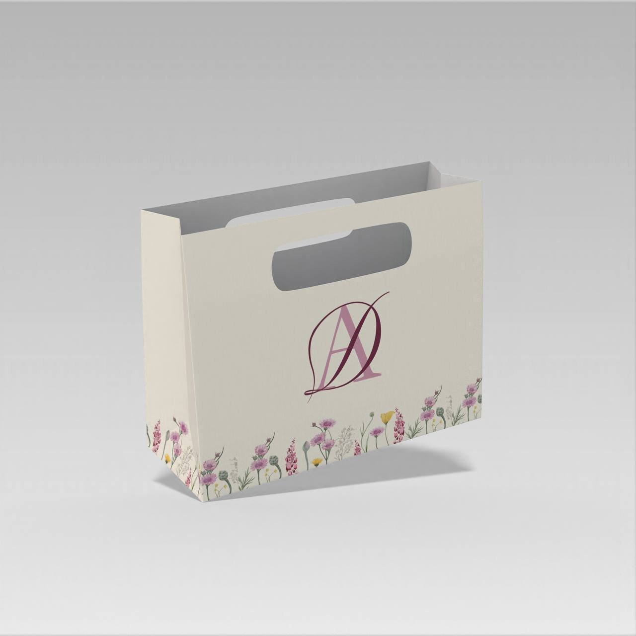 كيس مع طباعة (ملون-أي لون)